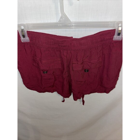 Bebop Casual Shorts Women’s Size Medium Red Zip Fly Drawstring Pockets - Picture 8 of 12